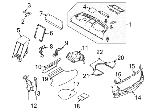 Diagram for 2005 Infiniti G35 Interior Trim - Rear Body 