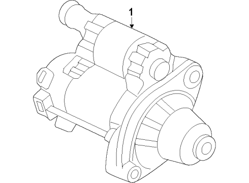 2017 Honda Accord Starter Starter Motor Assembly Diagram for 31200-5A2-A02