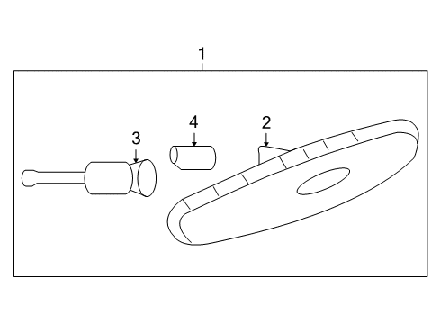 2008 Chevrolet Aveo5 Bulbs Lens, Rear Side Marker Lamp Diagram for 96405887