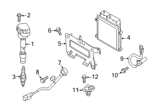 2020 Hyundai Elantra Powertrain Control Plug Assembly-Spark Diagram for 18867-09095