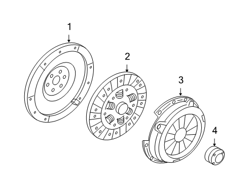 2009 Mercury Milan Clutch & Flywheel Release Fork Diagram for 1L8Z-7515-AA