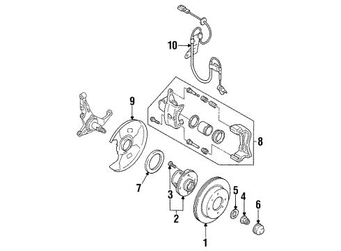 1995 Nissan 240SX Anti-Lock Brakes Plate-BAFFLE Diagram for 41150-65F00