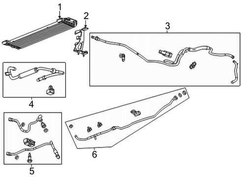 2019 Cadillac CTS Oil Cooler Cooler Diagram for 23385931