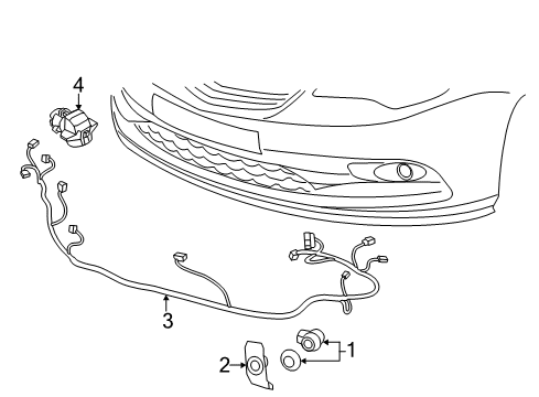 2016 Buick Cascada Electrical Components - Front Bumper Harness Diagram for 39036049