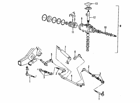 1995 GMC Yukon P/S Pump & Hoses, Steering Gear & Linkage Hose Asm-Power Brake Booster Outlet Diagram for 26038253