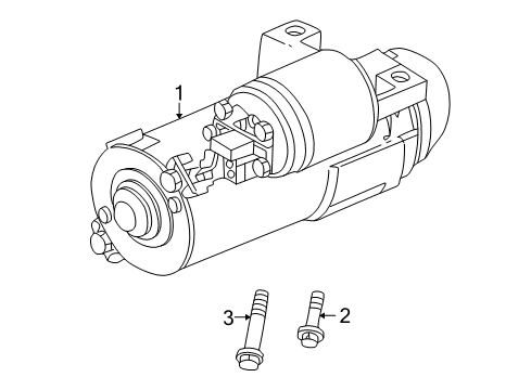 2009 Buick LaCrosse Starter Starter Diagram for 12599873