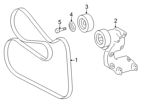 2014 Lexus IS350 Belts & Pulleys Tensioner Assy, V-Ribbed Belt Diagram for 16620-31100