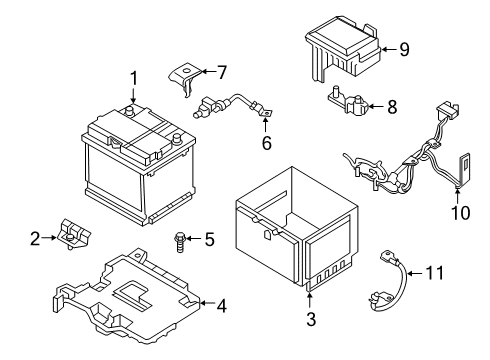 2020 Hyundai Veloster N Battery Wiring Assembly-Battery Diagram for 91855-K9021