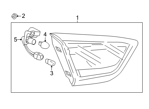 2019 Chevrolet Cruze Bulbs Back Up Lamp Assembly Diagram for 42641796