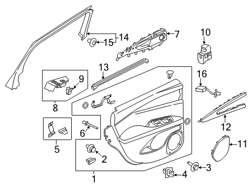 2020 Lincoln Nautilus Rear Door Speaker Grille Diagram for FA1Z-18978-AK