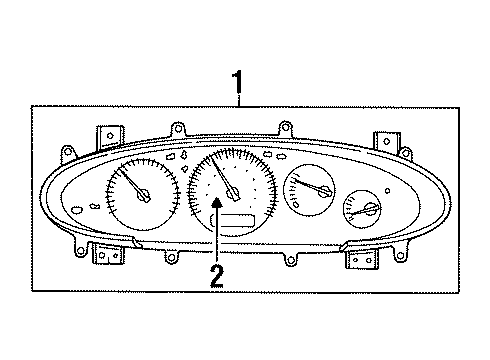 1998 Chrysler Sebring Cluster & Switches, Instrument Panel Cluster Diagram for 4671396AC