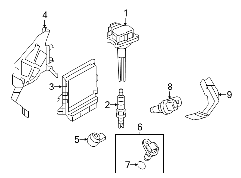 2017 Infiniti QX50 Powertrain Control Bracket-Control Unit Diagram for 23714-JK200