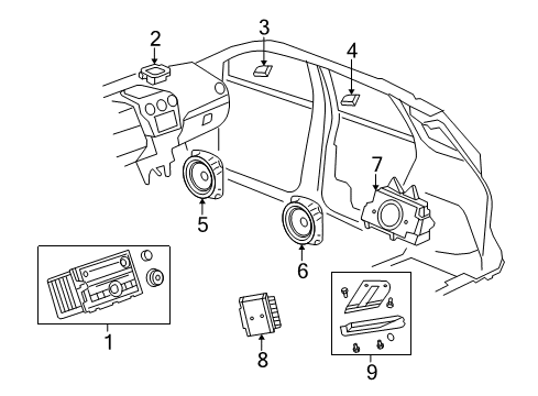 2008 Saturn Vue Sound System AM/FM CD Diagram for 20903411