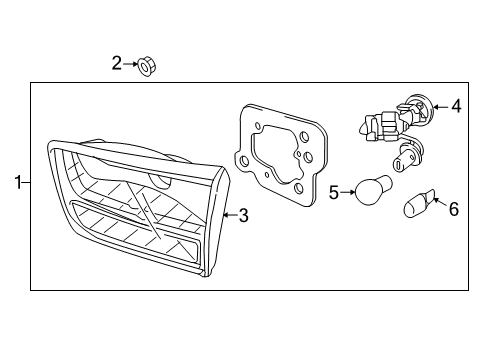 2016 Kia Sedona Bulbs Lens & Housing-Rear Combination Inside Diagram for 92450A9000