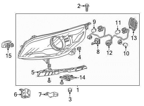 2014 Chevrolet Malibu Headlamps Harness Diagram for 23294439