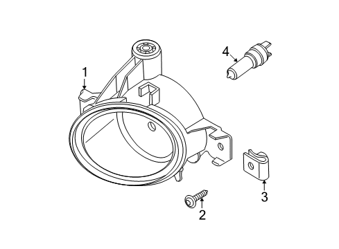 2009 BMW 528i xDrive Chassis Electrical - Fog Lamps Fog Lights, Right Diagram for 63177177712