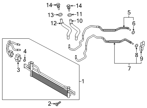 2018 Genesis G80 Oil Cooler Valve-Bypass Diagram for 25630D2000