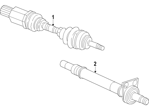 2013 Ram C/V Front Axle Shafts & Joints, Drive Axles Boot Pkg-Half Shaft Diagram for 68059351AA