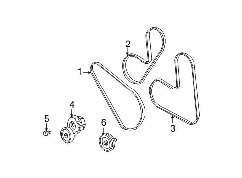 2001 Chrysler PT Cruiser Belts & Pulleys Belt-Power Steering Diagram for 4668249AF