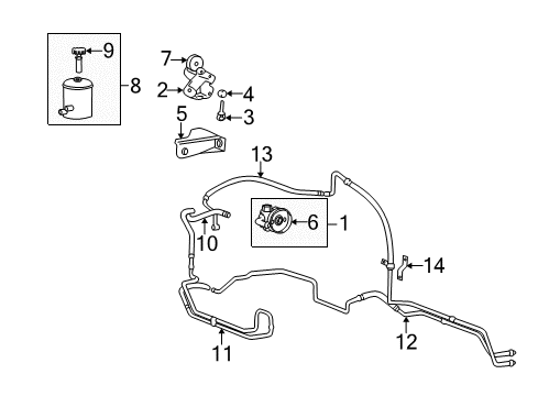 2004 Hyundai XG350 Belts & Pulleys Pulley Assembly-Tension Diagram for 57212-39000