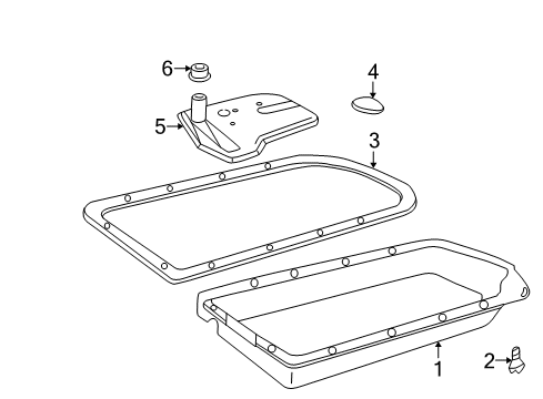 2005 Chevrolet Avalanche 1500 Automatic Transmission Filter Diagram for 24210956