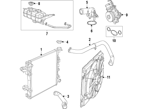 2018 Ram 1500 Cooling System, Radiator, Water Pump, Cooling Fan Fan Assembly-Radiator Cooling Diagram for 68217820AB