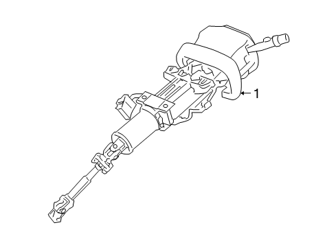 2007 Buick LaCrosse Steering Column, Steering Wheel Column Asm-Steering *Neutral Diagram for 15918375