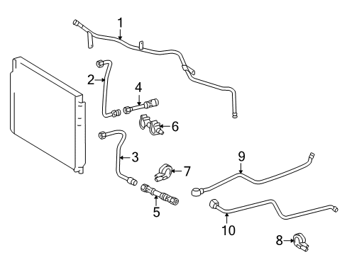 2004 Dodge Sprinter 2500 Trans Oil Cooler Tube-Oil Cooler Supply Diagram for 5119991AA