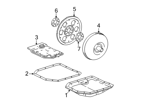 2005 Toyota Solara Automatic Transmission Drive Plate Diagram for 32101-06030