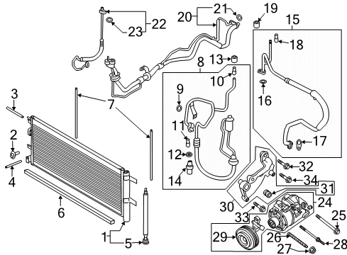 2018 Lincoln Continental Air Conditioner Suction Tube Diagram for DG9Z-19972-M