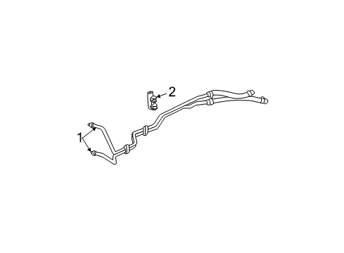 2005 Jeep Grand Cherokee Oil Cooler Hose-Oil Cooler Pressure And Ret Diagram for 55038175AA