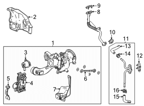 2021 Buick Encore GX Turbocharger Rod Shield Diagram for 12687751