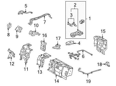 2010 Lexus LS600h Battery Shield Sub-Assembly, Hv Diagram for G920X-50010