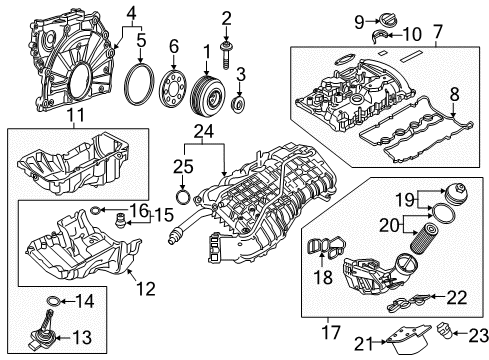 2019 BMW X3 Intake Manifold COVER, ACOUSTIC Diagram for 11148583378