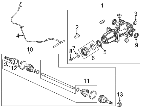 2017 Lincoln MKC Axle Components - Rear Axle Assembly Diagram for EJ7Z-4K138-E