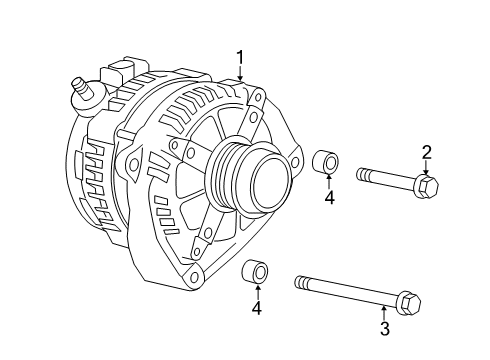 2019 Chevrolet Silverado 1500 LD Alternator Alternator Diagram for 13536551