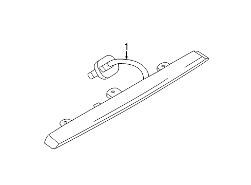 2020 Nissan Rogue High Mount Lamps Stop Lamp Assembly-High Mounting Diagram for 26590-4BA0A