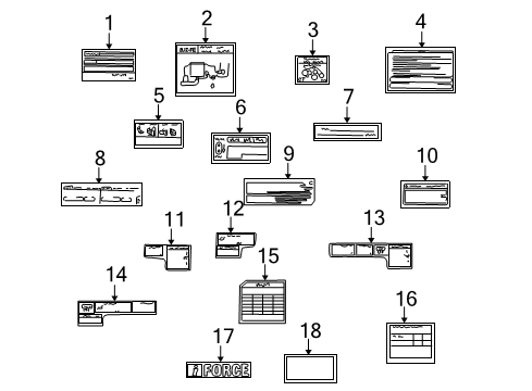 Diagram for 2007 Toyota Sequoia Information Labels 