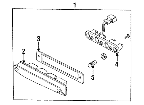 1994 Isuzu Rodeo High Mount Lamps Lamp Assy., High-Mount Diagram for 8-97047-175-3
