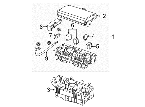 2014 Buick LaCrosse Fuse & Relay Relay Diagram for 13500112