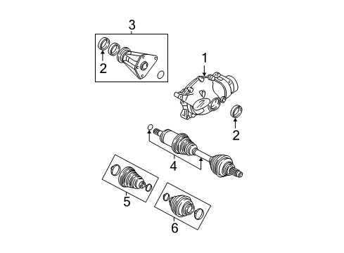 2004 BMW 330xi Carrier & Front Axles Front Differential Diagram for 31507526252