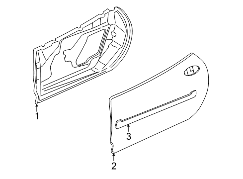 1999 Chevrolet Corvette Door & Components, Exterior Trim Body Side Molding Diagram for 19151276