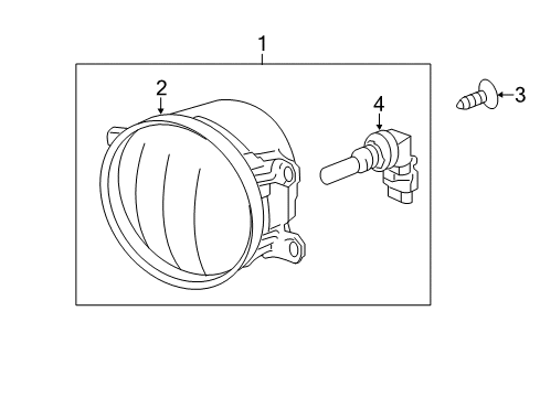 2015 Lexus ES300h Bulbs Fog Lamp Diagram for 81221-47010