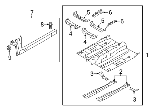 2018 Lincoln Continental Floor Front Floor Pan Diagram for G3GZ-5411135-C