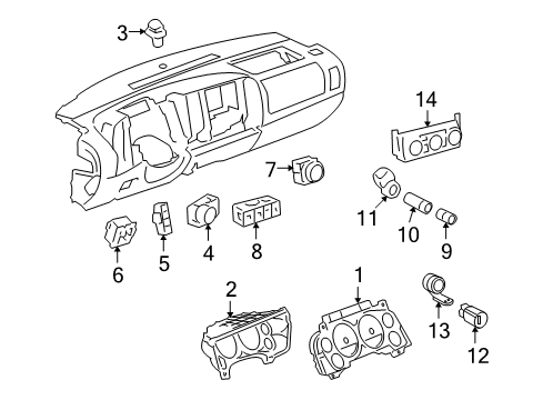  Instrument Cluster Assemblly Diagram for 22838393