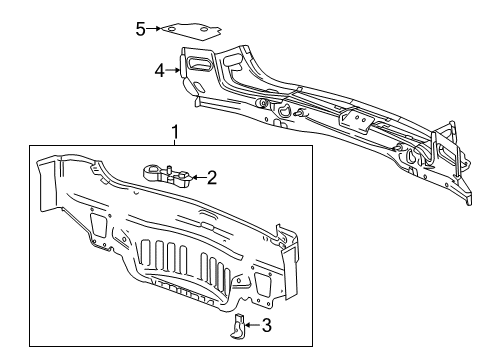 2020 Buick Enclave Rear Body Inner Reinforcement Diagram for 84474487