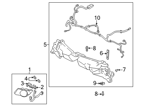 2002 Pontiac Aztek Bulbs Composite Assembly Diagram for 10305768