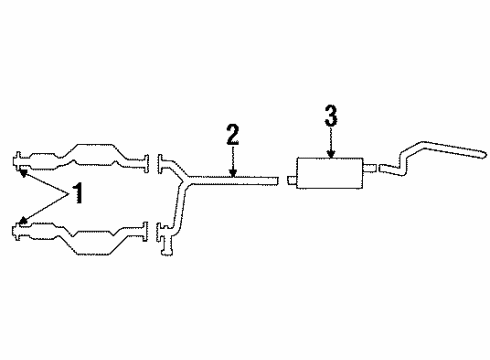 1994 Lincoln Town Car Exhaust Components Intermed Pipe Diagram for F4VY5246B