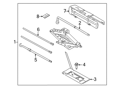 2017 Ford F-150 Jack & Components Insulator Bolt Diagram for -W718311-S900