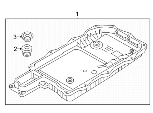 2021 BMW X3 Case & Related Parts Transmission Oil Pan With Filter Repair Set Diagram for 24118632189